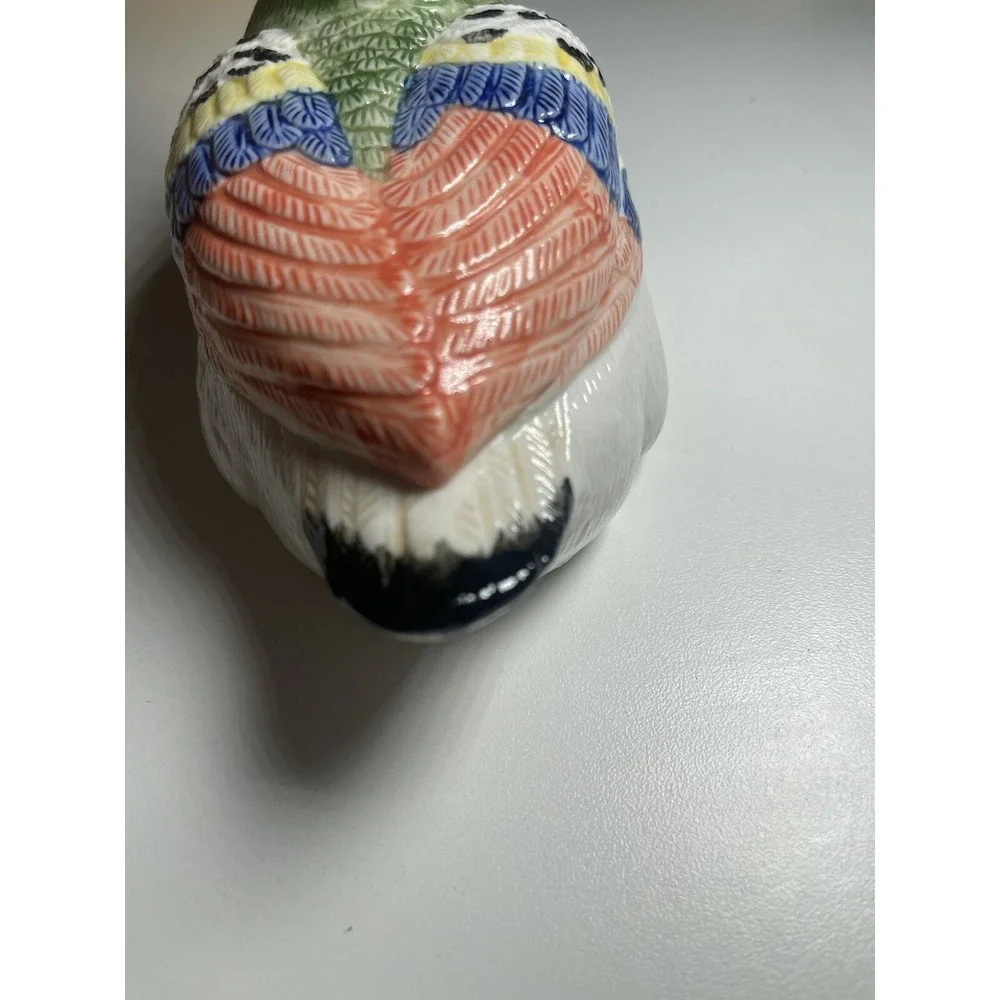 2 Piece Mallard Ceramic Duck Trinket Box